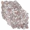vidaXL Carreaux de galets Beige et rose p&acirc;le 30 x 30 cm