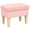 vidaXL Pouf Rose 55 x 35 x 41 cm Boucl&eacute;