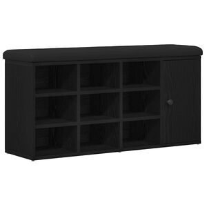 vidaXL Banc de rangement Ch&ecirc;ne noir 102 x 32 x 50 cm Bois d'ing&eacute;nierie