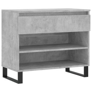 vidaXL Armoire &agrave; chaussures Gris b&eacute;ton 70x36x60 cm Bois d'ing&eacute;nierie