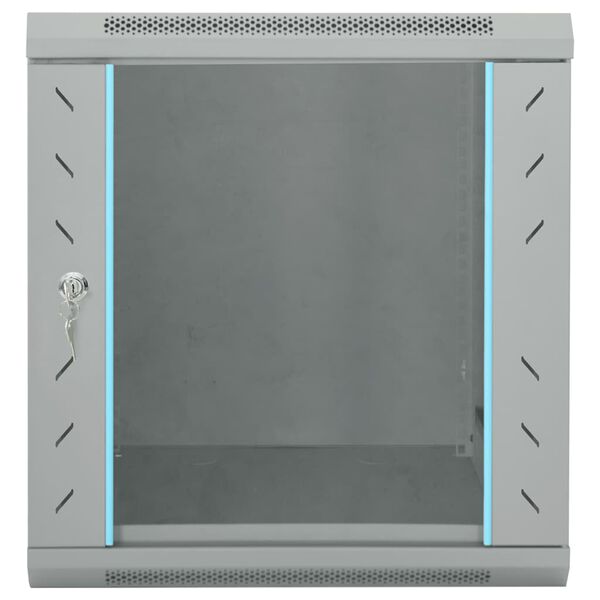 vidaXL Armoire réseau avec stockage Gris 53 x 60 x 60 cm Acier