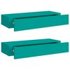vidaXL &Eacute;tag&egrave;res &agrave; tiroirs murales 2 pcs Bleu 60x23,5x10 cm MDF