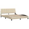 vidaXL Cadre de lit sans matelas Hanko cr&egrave;me 160x200 cm tissu