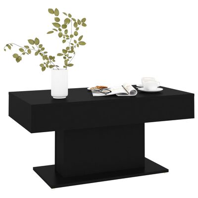 vidaXL Table basse Noir 96x50x45 cm Aggloméré