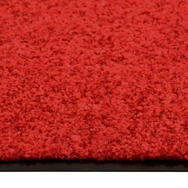 vidaXL Paillasson lavable Rouge 60x90 cm