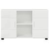 vidaXL Buffet avec &eacute;tag&egrave;re FLORIN Blanc brillant 88,5 x 30,5 x 55,5 cm