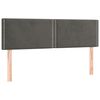 vidaXL Sommier &agrave; lattes de lit et matelas Gris fonc&eacute; 140x200cm Velours