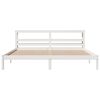 vidaXL Cadre de lit sans matelas blanc 200x200 cm bois massif de pin