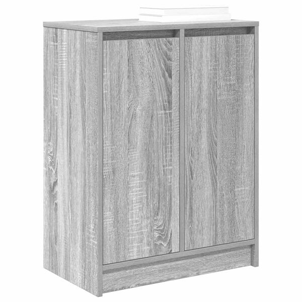 vidaXL Armoire &agrave; chaussures sonoma gris 57x34x76 cm bois d'ing&eacute;nierie