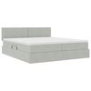 vidaXL Lit de Rangement avec matelas Gris clair 100 x 200 cm