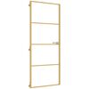vidaXL Porte int&eacute;rieure mince dor&eacute; 83x201,5 cm verre tremp&eacute; aluminium