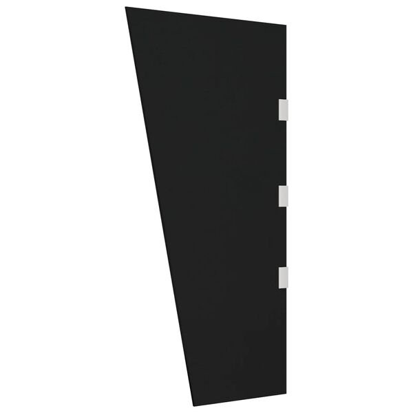 vidaXL Panneau lat&eacute;ral d'auvent de porte Noir 50x100 cm Verre tremp&eacute;
