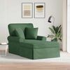 vidaXL Chaise lounge avec jupe Vert Jungle 91 x 157 x 91 cm