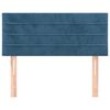 vidaXL T&ecirc;te de lit Bleu fonc&eacute; 90x5x78/88 cm Velours