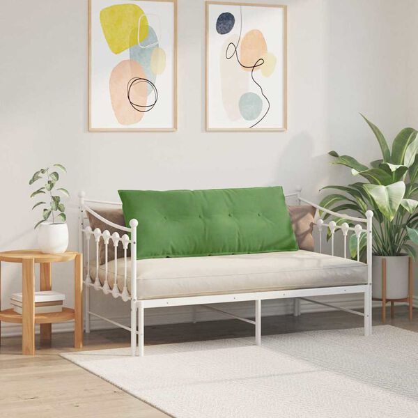 vidaXL Coussin de Dos Vert clair 120 x 50 cm Tissu en velours c&ocirc;tel&eacute;