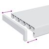vidaXL Appui de fen&ecirc;tre Blanc 80 x 25 x 4,5 cm PVC