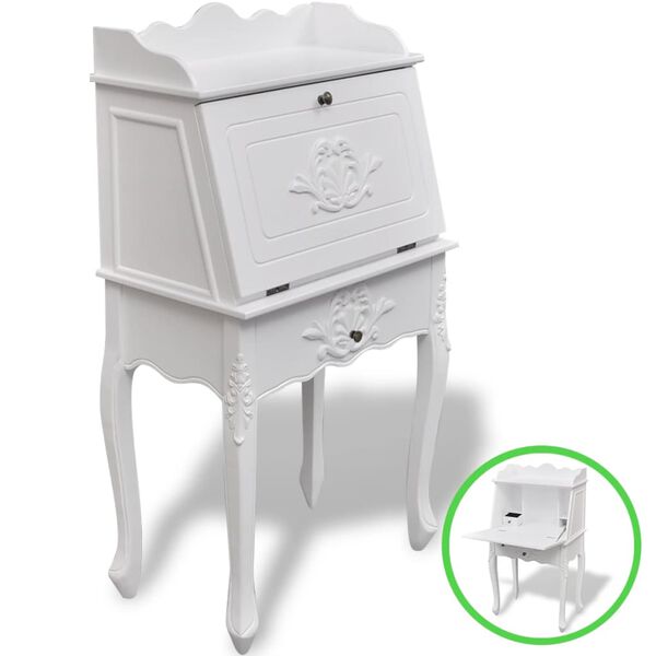 vidaXL Bureau en style français Bois