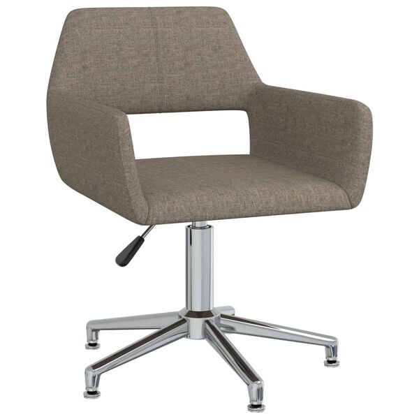 vidaXL Chaises pivotantes &agrave; manger lot de 6 taupe tissu