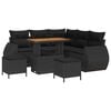 vidaXL Ensemble de canap&eacute; de jardin 8 pc 7-Nombre de places Noir
