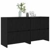 vidaXL Buffets 2 pcs Ch&ecirc;ne noir 70 x 41 x 75 cm Bois d'ing&eacute;nierie