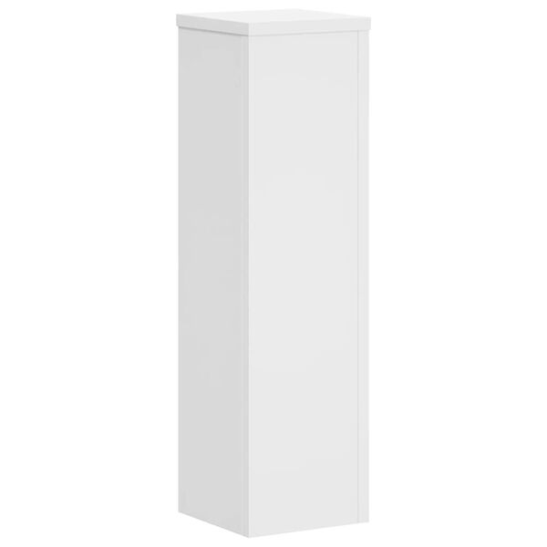 vidaXL Supports pour plantes 2 pcs blanc 17x17x60 cm bois d'ing&eacute;nierie
