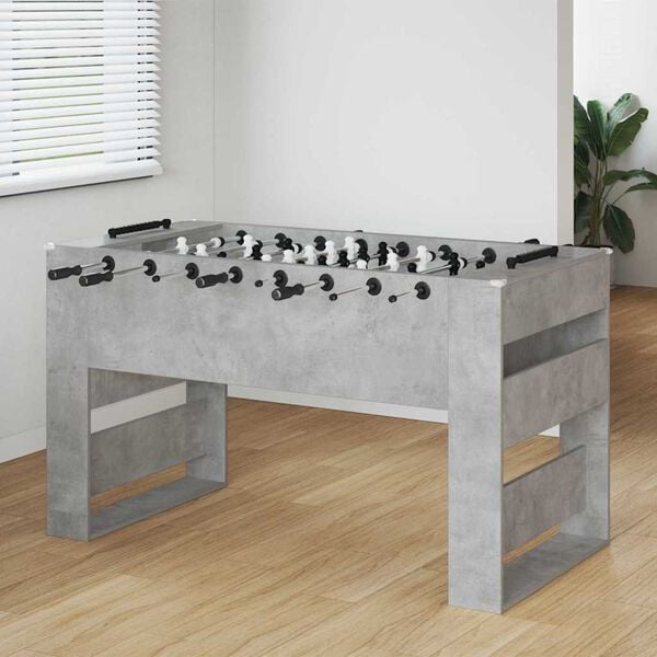 vidaXL Table de Football Gris b&eacute;ton 146,5 x 74 x 85 cm