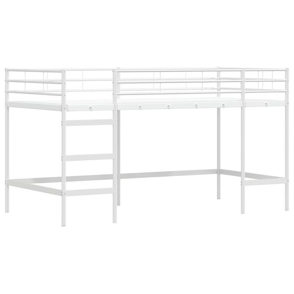 vidaXL Lit mezzanine pour enfants Blanc 107 x 201 cm