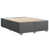 vidaXL Sommier &agrave; lattes de lit avec matelas Gris fonc&eacute; 160x200cm Tissu