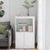 vidaXL Armoire lat&eacute;rale avec &eacute;clairage LED blanc bois d'ing&eacute;nierie