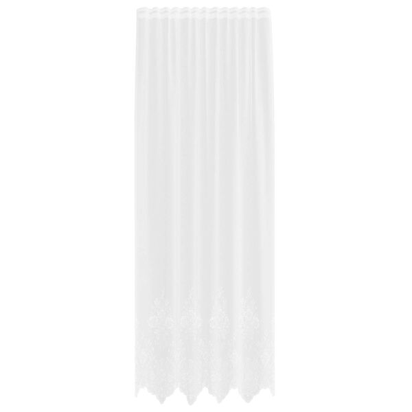 vidaXL Rideau en Dentelle Floral Blanc 260 x 150 cm Polyester