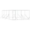 vidaXL Chenil d'ext&eacute;rieur pour chiens argent&eacute; 4x8x2 m acier galvanis&eacute;