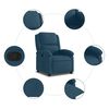 vidaXL Fauteuil inclinable bleu velours