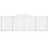 vidaXL Paniers à gabions arqués 10 pcs 400x30x120/140 cm Fer galvanisé