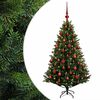 vidaXL Arbre de No&euml;l Artificiel avec Boule 120 cm 150 LED Blanc chaud