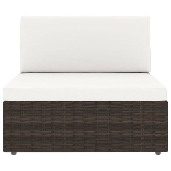 vidaXL Salon de jardin 8 pcs R&eacute;sine tress&eacute;e Marron