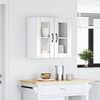 vidaXL Armoire murale de cuisine avec porte vitrée "Lucca" Bois d'ingénierie blanc brillant
