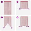 vidaXL Rideau en fils 2 pcs 140 x 250 cm rose