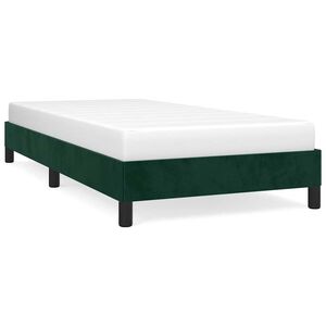 vidaXL Cadre de lit sans matelas vert fonc&eacute; 100x200 cm velours