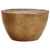 vidaXL Table basse martel&eacute;e en aluminium &Oslash; 50x30 cm laiton