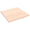 vidaXL Dessus de table 60x60x2 cm bois de ch&ecirc;ne massif non trait&eacute;