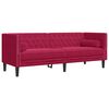 vidaXL Canap&eacute; Chesterfield avec traversins 3 places velours