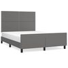 vidaXL Cadre de lit sans matelas gris 140x190 cm similicuir