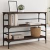vidaXL Table console ch&ecirc;ne marron 100x32x75 cm bois d'ing&eacute;nierie