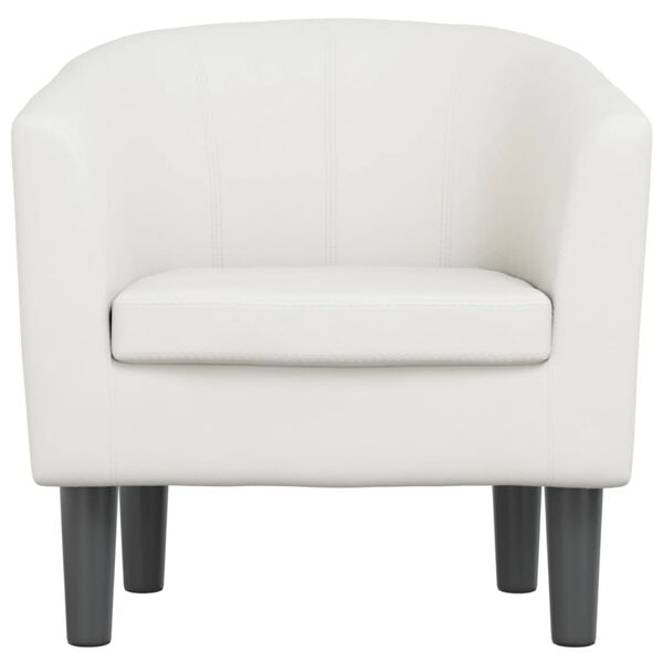 vidaXL Fauteuil blanc similicuir