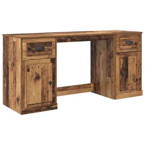 vidaXL Bureau avec armoire avec tiroir Bois Ancien 154,5 x 50 x 75 cm