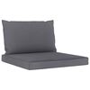 vidaXL Salon de jardin 6 pcs avec coussins anthracite