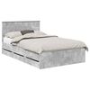 vidaXL Cadre de lit Gris b&eacute;ton 120 x 190 cm Bois Ing&eacute;nierie