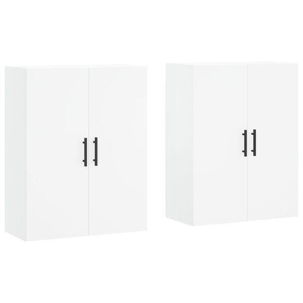 vidaXL Armoires murales 2 pcs blanc 69,5x34x90 cm