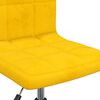 vidaXL Chaises pivotantes &agrave; manger lot de 4 jaune moutarde velours