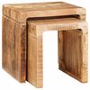 vidaXL Tables gigognes 2 pcs Marron Bois de mangue massif